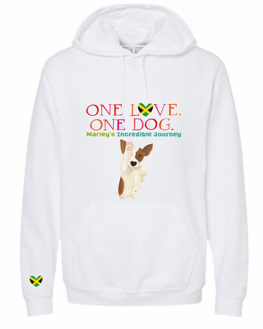 One Love. One Dog. Marley's Incredible Journey White Hoodie